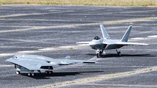 Formation Flying… F-22A Raptor 90mm V2 and B-2A