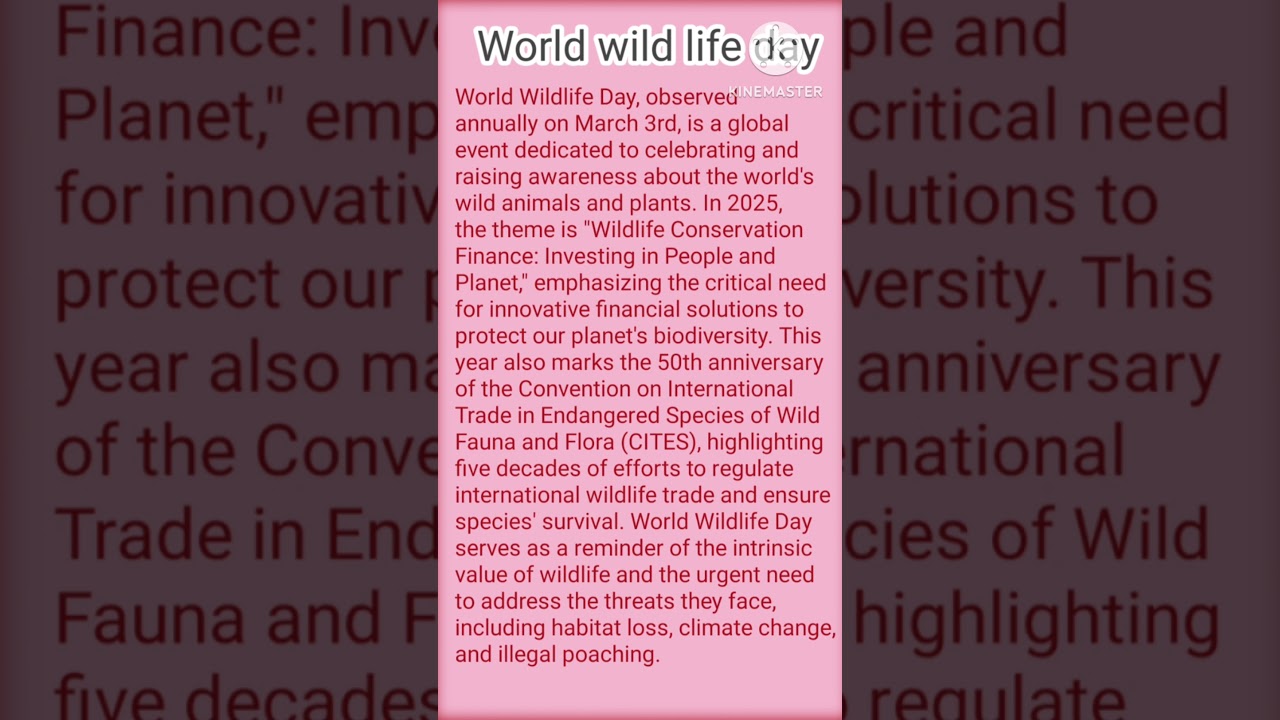 World Wildlife Day |10 Lines on World Wildlife Day | Write an Essay on World Wildlife Day super kidz