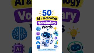 50 AI & Technology Vocabulary Words | English Vocabulary with Hindi Meaning#shorts #ytshorts