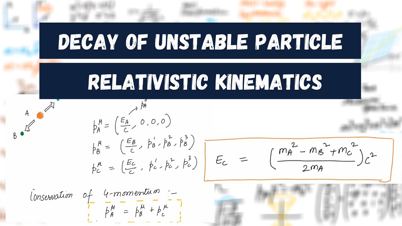 Decay of Unstable particle using FOUR VECTOR - Relativistic Kinematics ...