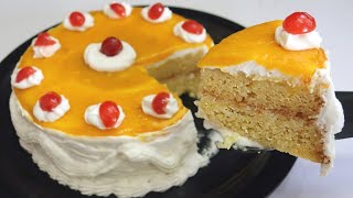 Birthdayకి ఈజీగా ఇంట్లోఉన్న వాటితో మాంగో కూల్ కేక్ /Birthday cake | Mango Cake / cool cake in Telugu