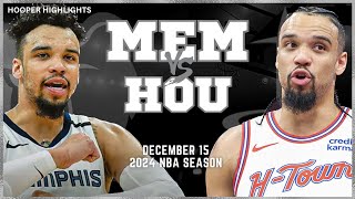 Memphis Grizzlies vs Houston Rockets Full Game Highlights | Dec 15 | 2024 NBA Season