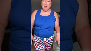 The perfect shorts for 4th of July! #plussize #fourthofjuly #SummerWins #DealsForYouDays