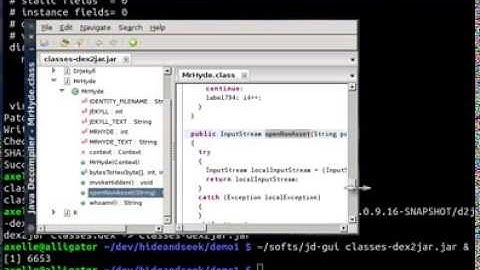 Hidex demo 1: showing how to hide or reveal a method in DEX executables