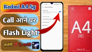 redmi a4 5g flashlight on Incoming Call | How To Call On Flashlight redmi a4 5g