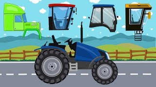 Street Vehicles with Wrong Head | Tractor and Combine Harvester | What Cabin? Farma Bajka