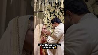 Hamza Is Wiping Away Mominas Tearsmominaiqbal wedding trending rukhsti