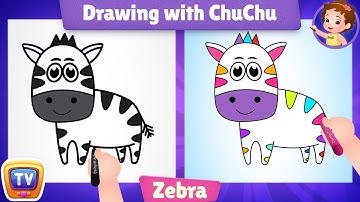 How to Draw a Cute Zebra + More Drawings with ChuChu - ChuChu TV Drawing Lessons for Kids