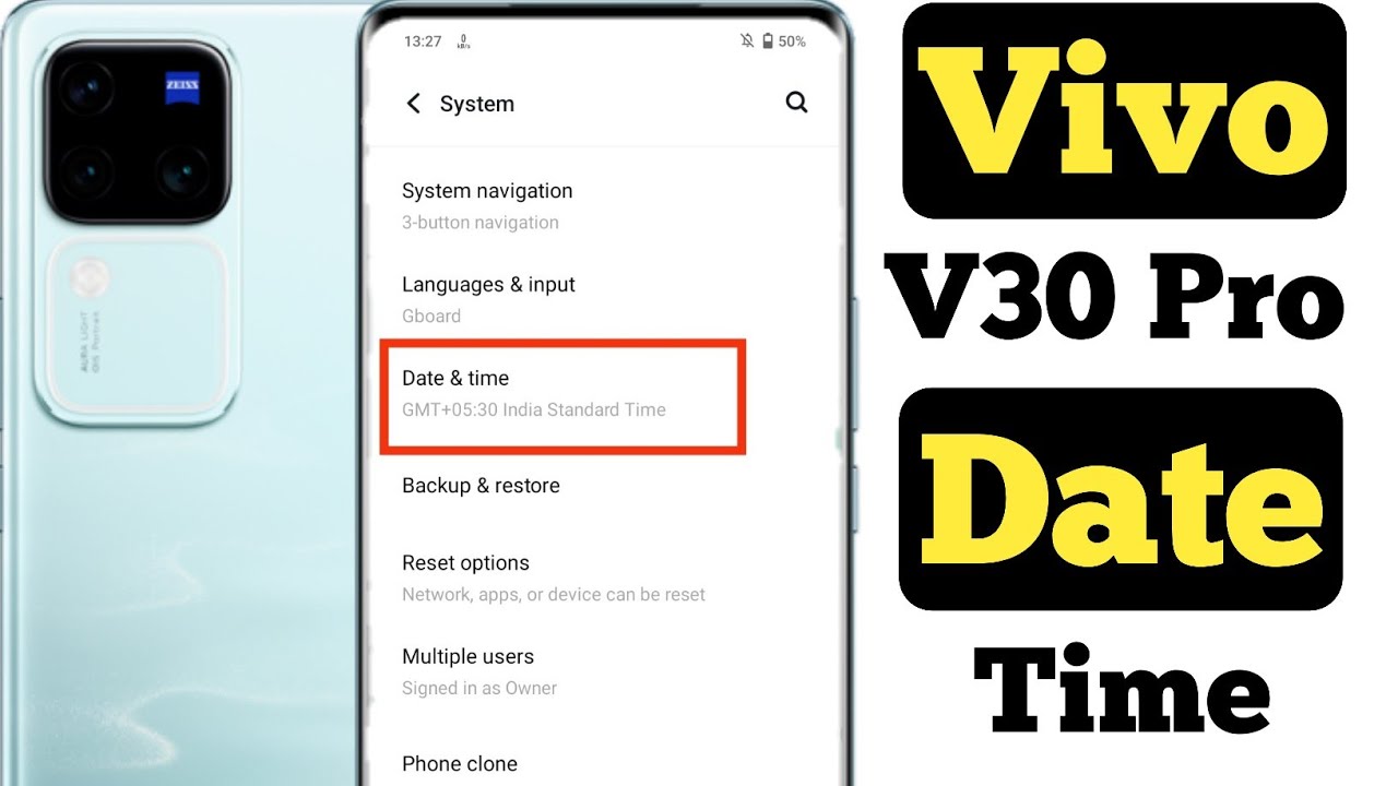 How to set date and time on Vivo V30 Pro || Vivo V30 Pro me date aur ...