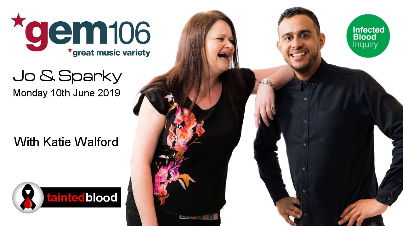 Gem 106 Radio Infected Blood Inquiry Jo and Sparky with Katie