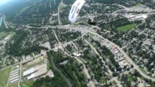 World Record for the Children - Skydiver Breaks Two Boards While in Freefall.mpg