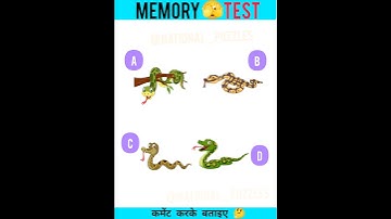 Memory Test Game 🤯 | #shorts #riddles |