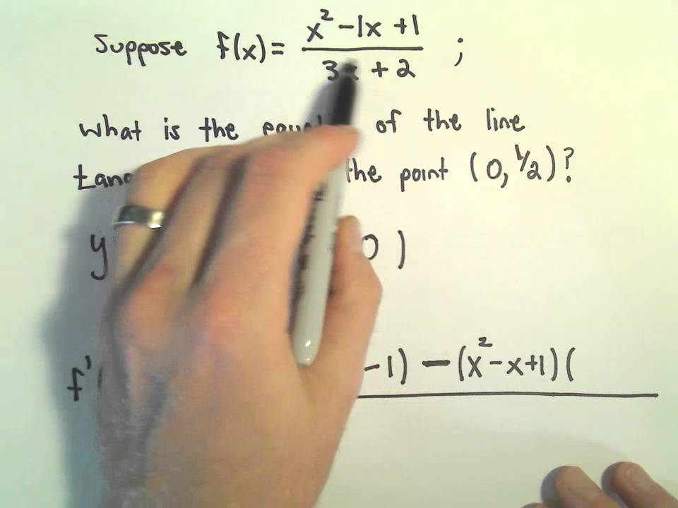 Equation Of Tangent Line