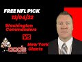 NFL Picks - Washington Commanders vs New York Giants Prediction, 12/4/2022 Week 13 NFL Free Picks