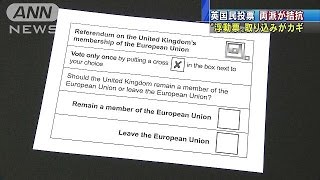 世論調査は拮抗　“浮動票”が鍵　英のEU離脱問題(16/06/21)