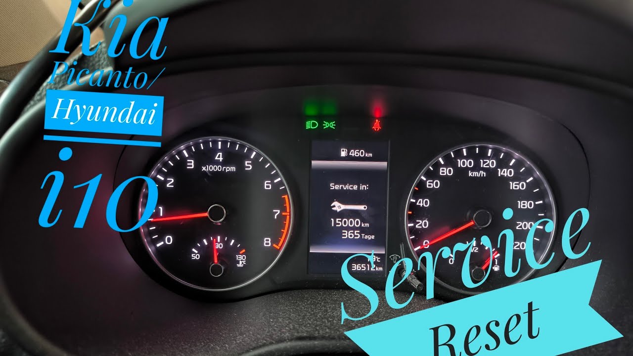 Kia Picanto/Hyundai i10 service Reset /Serviceintervall zurücksetzen ...