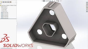 Tape Dispenser Tape Roller [Part1 of 4] | #tapedispenser #solidworks #extrude #extrudecut