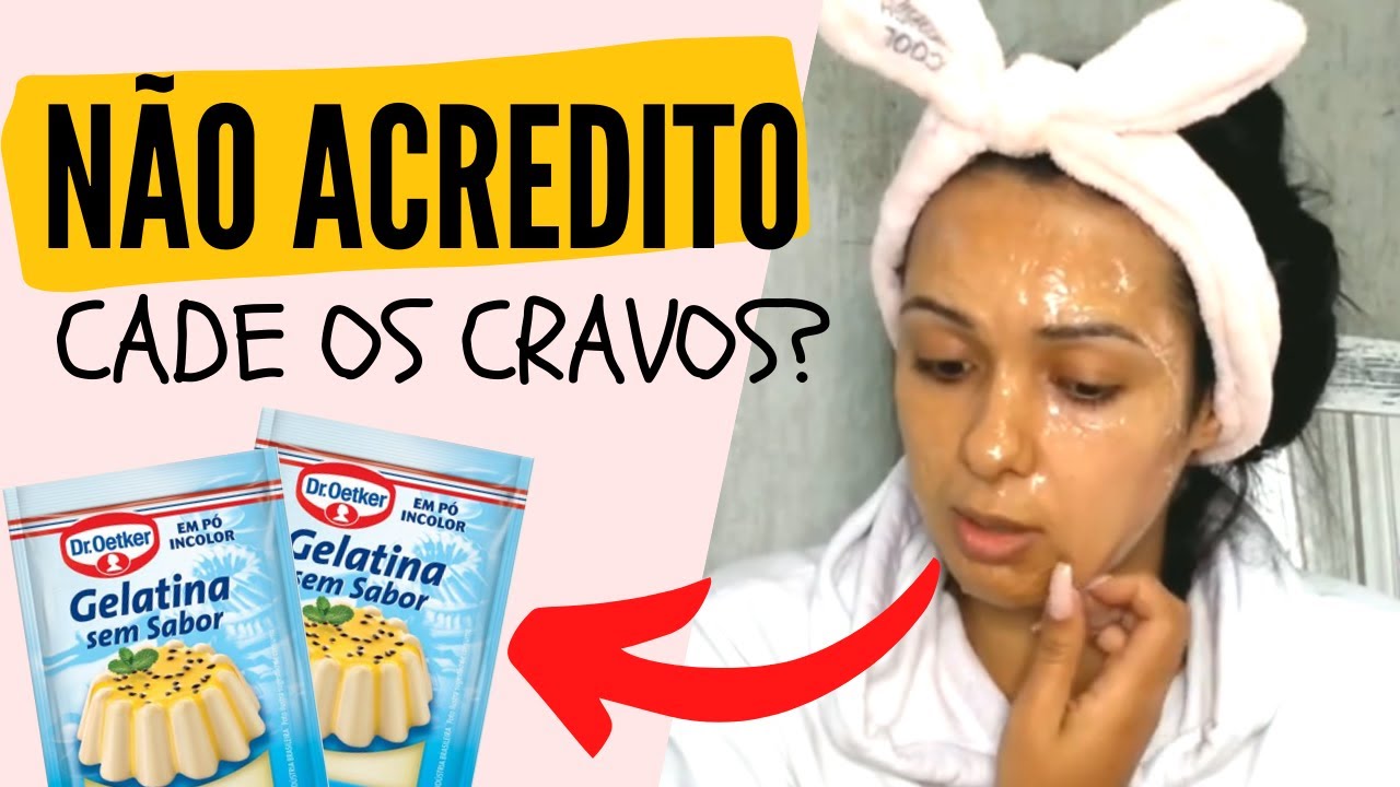 Máscara de GELATINA **ACABA COM OS CRAVOS** YouTube