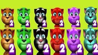 6 vs 6 My Talking Tom2 Gameplay 12 colours Small vs Large screenshot 2