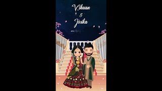 Self Editable Cartoon Invitation Template | Cartoon Wedding Invitation Video Maker - WishNWed screenshot 5