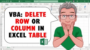 Excel VBA to Delete Row or Column in Excel Table