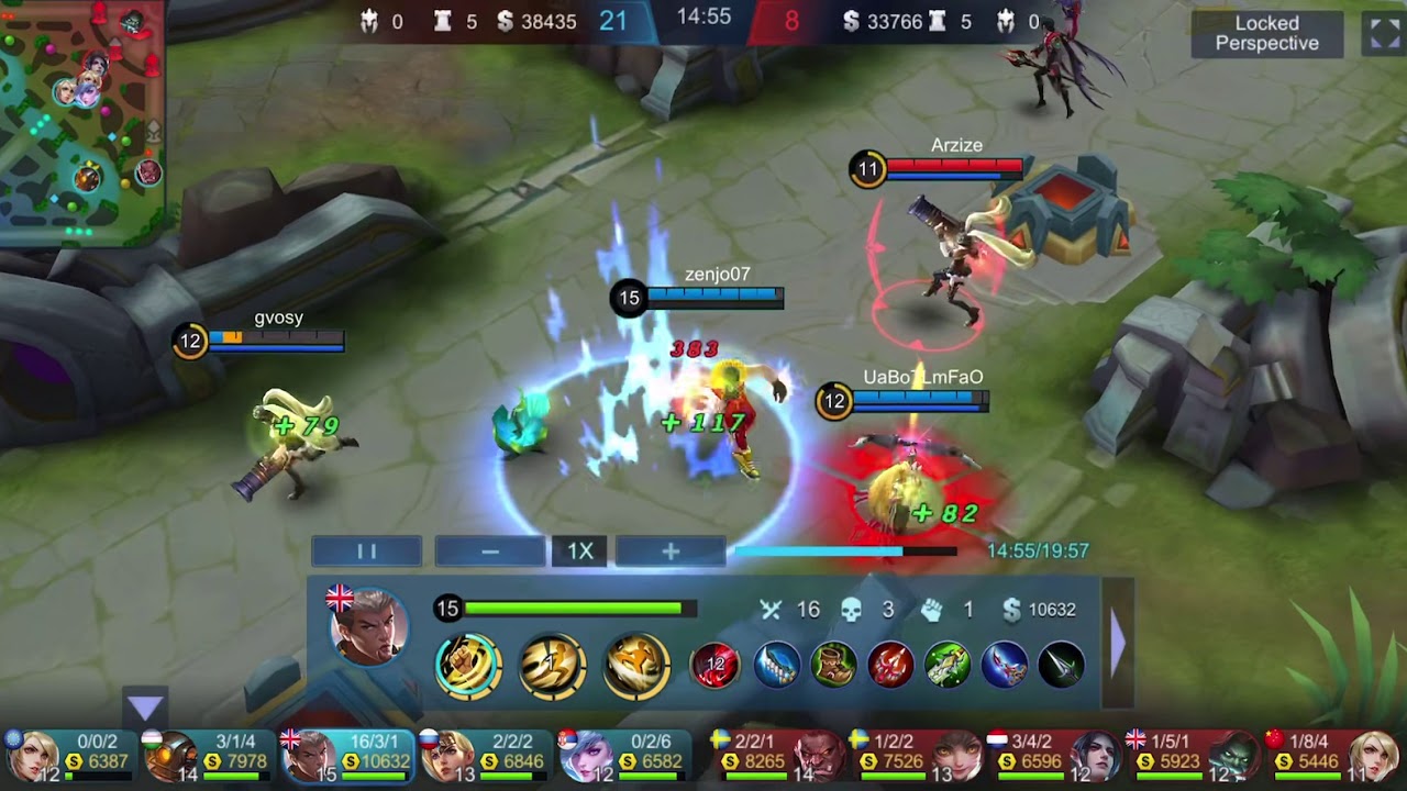 Quadra kill CHOU Low Health (Mobile Legends)