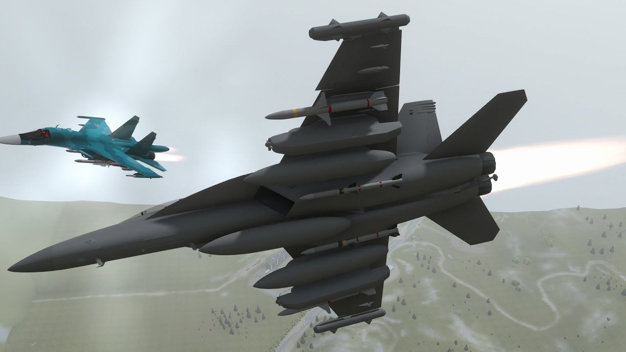 EA-18G Growler | Electronic Warfare Full Gameplay   [Ravenfield]