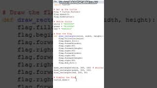 How to Draw Bulgaria Flag in Python #shorts #python