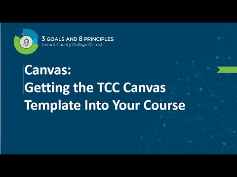 Canvas: Getting the TCC Canvas Course Template Into Your Course