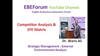 Lesson 4: Competitor Analysis and EFE Matrix