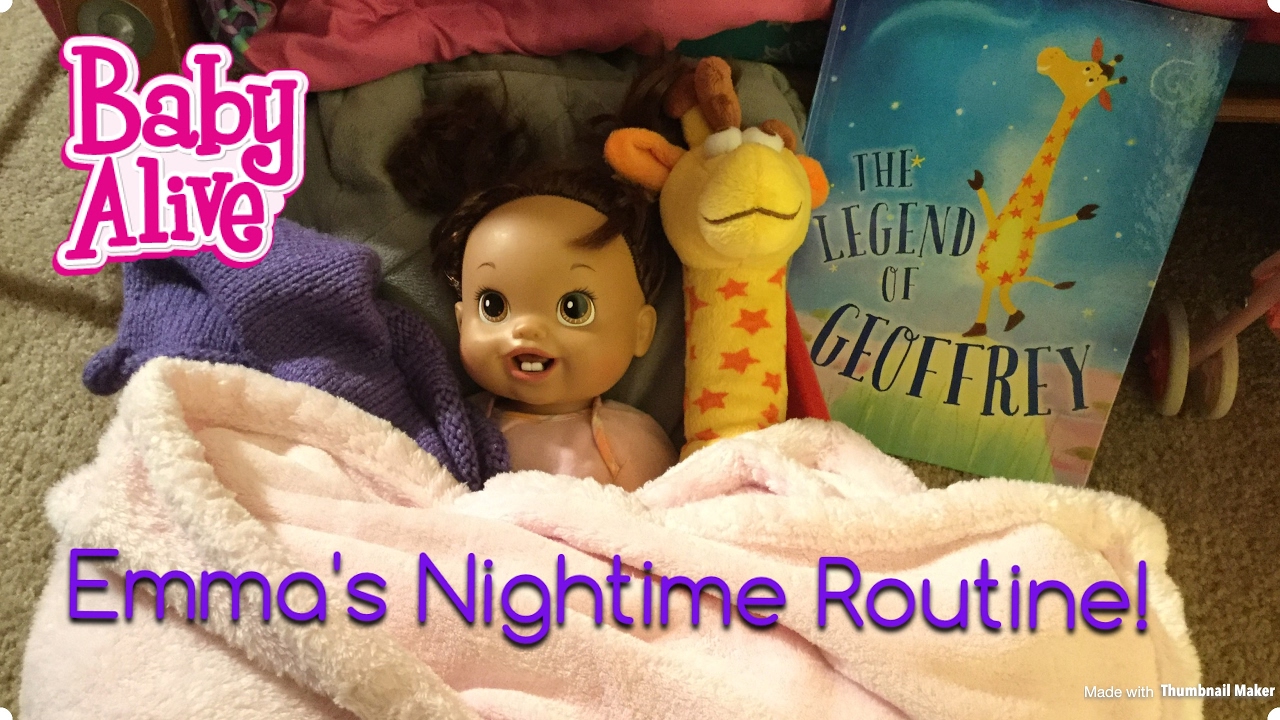 BABY ALIVE EMMA'S NIGHTTIME ROUTINE Baby Alive gets ready for bed