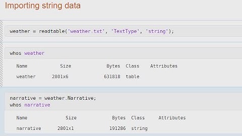 Using String Arrays for Text Data - MATLAB Video