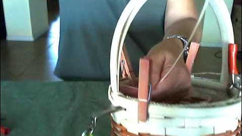 Basket Weaving Video #18a - How to Begin Lashing a Basket Rim in Place
