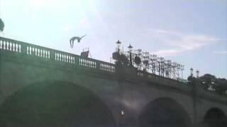 Huge Backflip off Kingston Bridge 50ft! Broken Back!