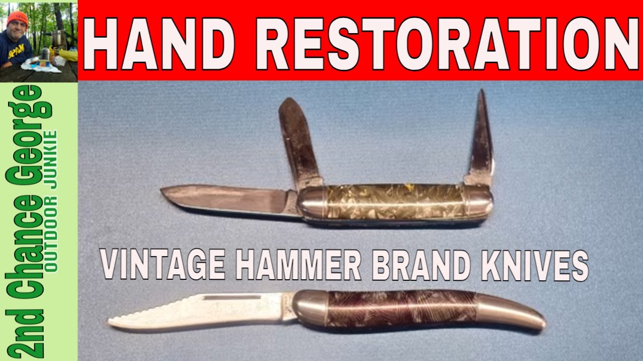 Epic Makeover by hand of Two Antique Hammer Knives - YouTube