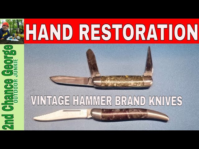 Epic Makeover by hand of Two Antique Hammer Knives - YouTube