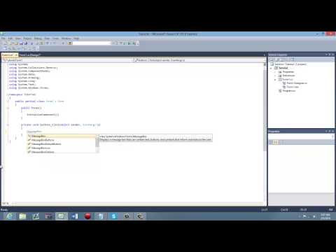 C# Tutorial #1 How To Code a Message Box