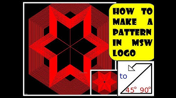 How to make a Pattern in MSW Logo/MSW LOGO command for Pattern/MSW logo command for class 4 & 5