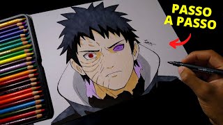 FACIL DE DESENHAR COMO DESENHAR OBITO UCHIHA passo a passo 