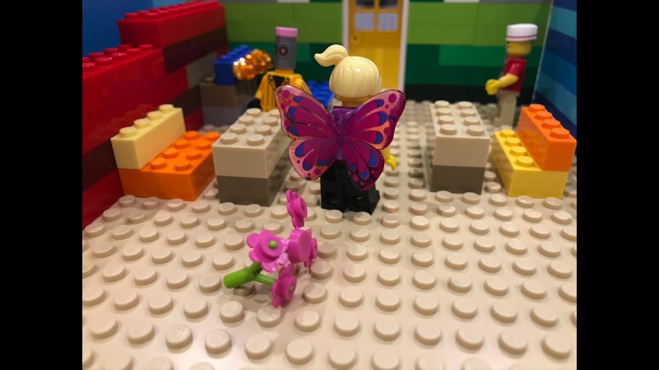 Lego Butterfly girl in Restaurant