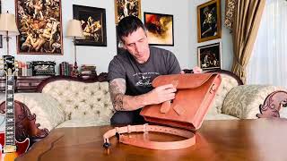 A Real Man’s Briefcase Handmade American Harness Leather Steel Knuckle Handle 2024