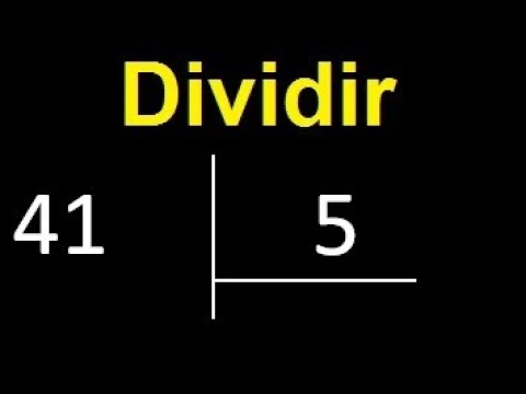 Download Dividir 41 entre 5 , division inexacta con resultado decimal  . Como se dividen 2 numeros