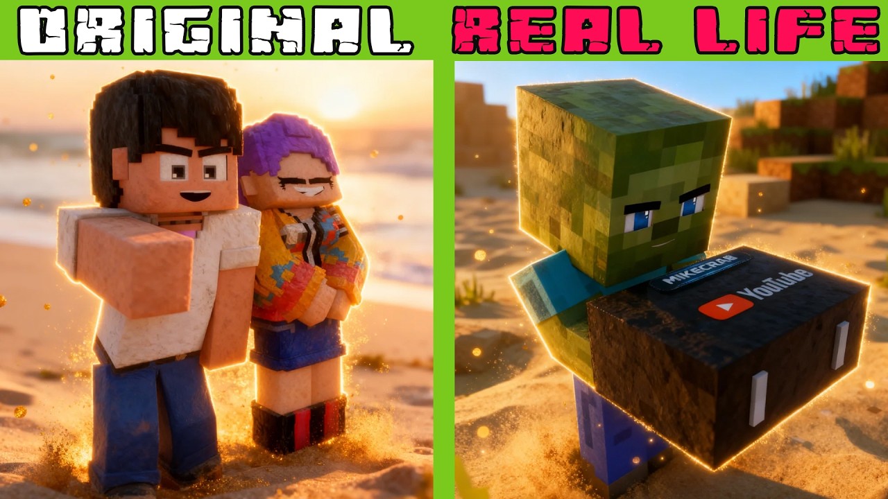 Rumi, Jinu FLEX… Zombie FAILS the Diamond Button! | Original vs Real Life | Minecraft Animation