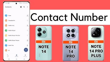Redmi Note 14 pro Contact Setting  | Xiaomi Redmi Note 14 pro Contacts Number Import Export