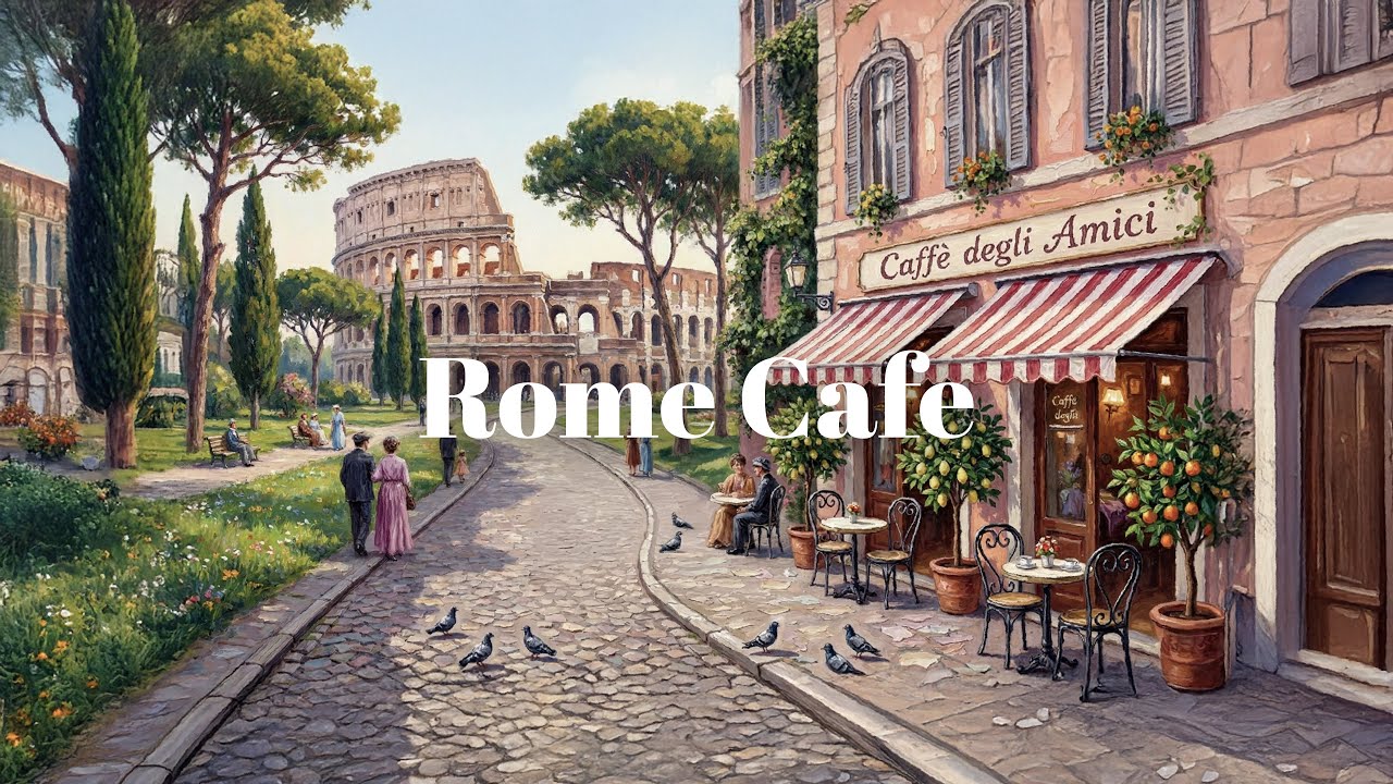Morning Coffee in Rome ☀️ Warm Streets & Soft Italian Jazz