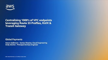 Global Payments Migration of 13k VPC endpoints using Route53 profiles | AWS Events