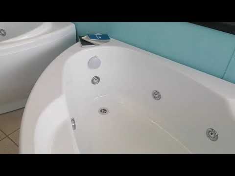 Bathtub cúinne NOVELLINI VOGUE ASYMMETRIC gan hidrea 155 cm.