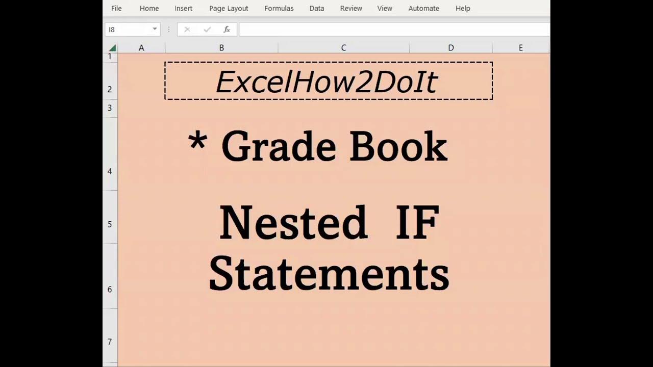 Nested IF statements - grade book example - YouTube