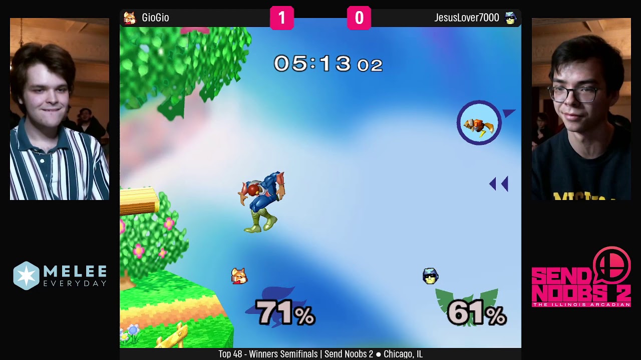 Send Noobs 2 - Top 48 - Winners Semifinals - (Fox) GioGio vs JesusLover7000 (C. Falcon)