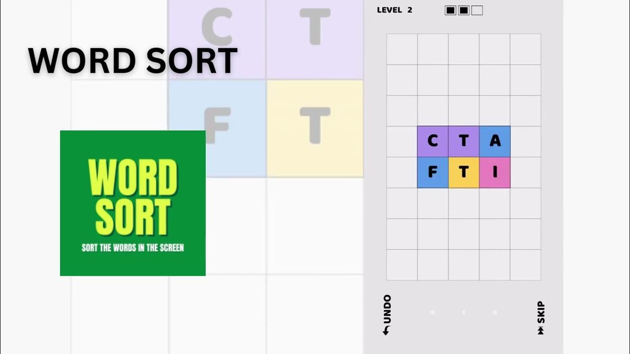 Word Sort Puzzle Game Source Code For iOS and Android - YouTube